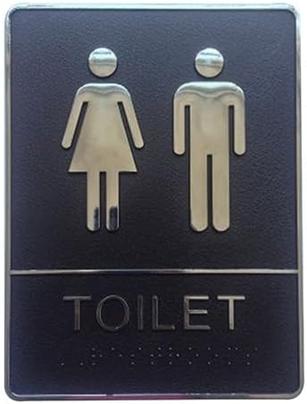 1個入り アクリルマークラベル 取り外し可能な裏面 粘着式トイレ WC サイン ウォールステッカー バスルーム DIY デコレーショ