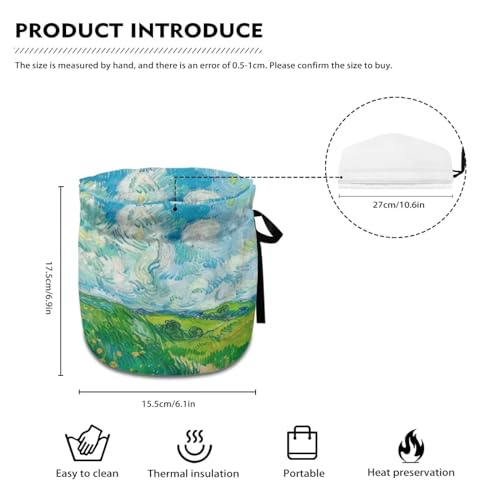 Image of Van Gogh Wheatfield Tea Cozy for Teapot Kettle Dust Cover Large Tea Cosy Insulation and Keep Warm Portable Easy to Clean Kettle Protective Suitable for Kitchens Hotels or Cafes