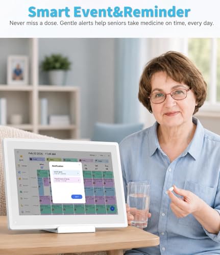 Image of 10 inch Digital Calendar Digital Picture Frame Electronic Calendar - Interactive Smart Family Planner, No Subscription, Chore Chart, Meal Planner, Star Reward, Sync Cal Via App, Gift for Mom Dad