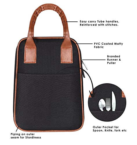 Image of LOREM Blue Color Picnic,Travel, Lunch, Tiffin, Storage Bag Leakproof Hot /Cold for Girls Boys Men Women Unisex, Office, College & School