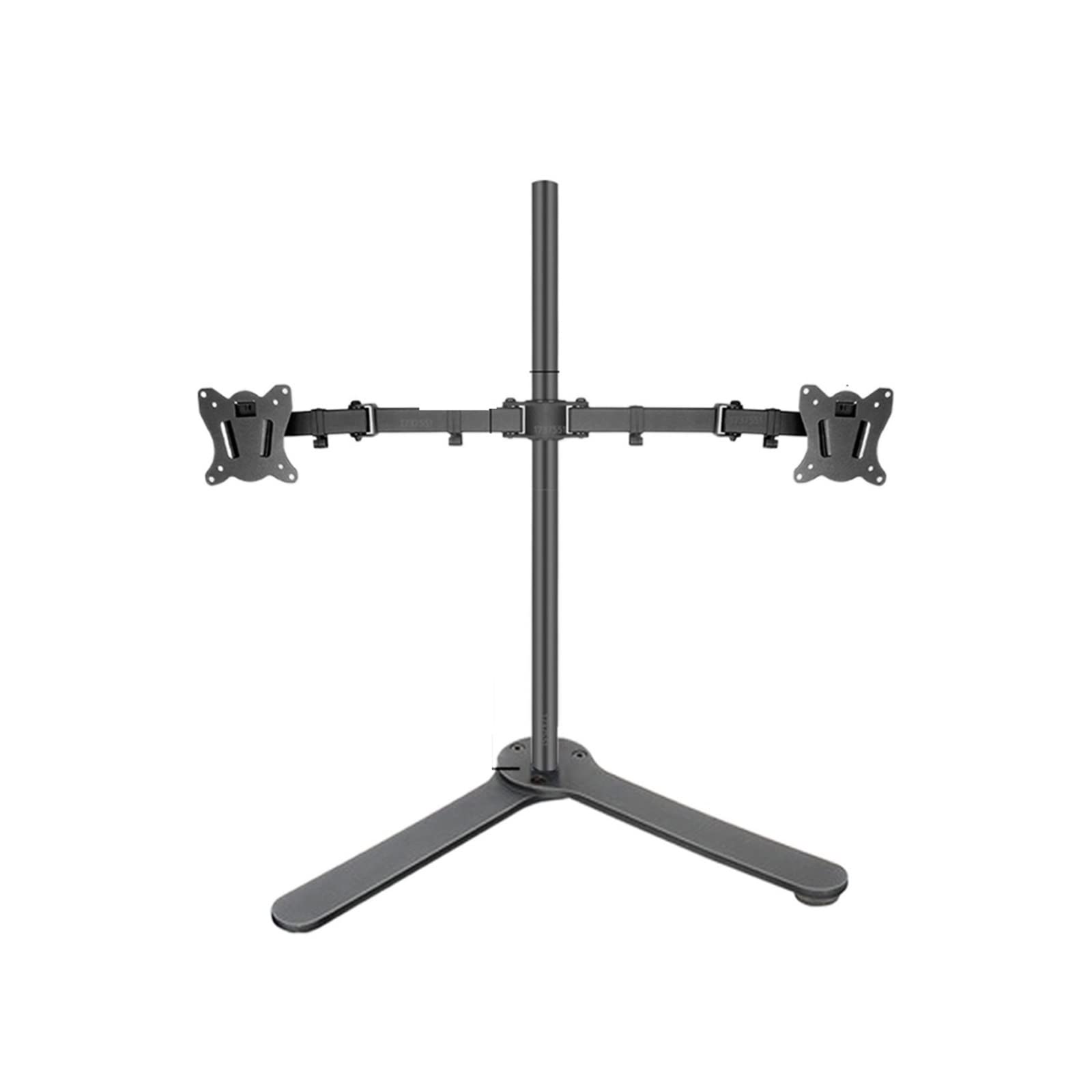 Support moniteur double K2-240 mouvement 360° en acier robuste pour bureau