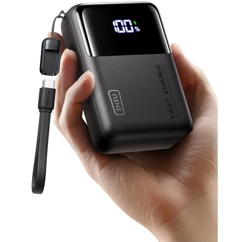 INIU 100W Power Bank, Mini Size 25000mAh High Capacity Laptop Portable Charger, USB C in&Out Tablet Powerbank, Smart Digital Display Phone Charger for iPhone 17 16 15, Samsung, iPad, MacBook