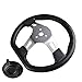 FLYPIG 270mm Steering Wheel Go Kart Off-Road 3 Spokes Vehicle PU Foam Interior Steering Wheel For Go Kart (10.63