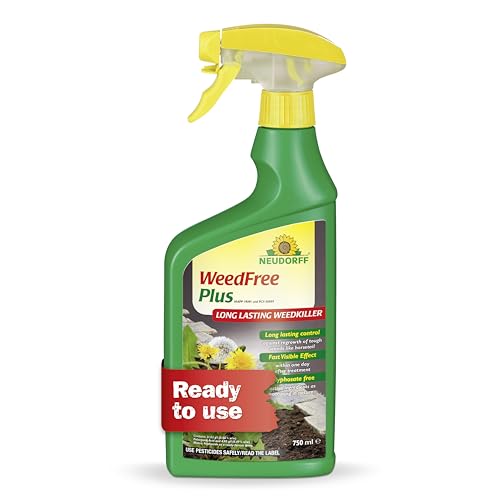 Neudorff WeedFree Plus RTU Weed Killer Spray 750 ml Glyphosate Free Spray Weed Remover Animal Fiendly Herbicide