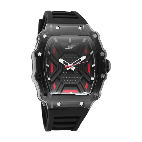 Image of SF Maiden Voyage Sport Watch Quartz Analog with Black Dial Black Silicon Strap Watch for Men - 77178PP08W