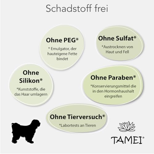 Tamei Bio Fellspray zur Kämmhilfe und Pflege für empfindliche Hunde und Welpen - natürlich biologisch, 250ml (Sensitiv ohne Duft) - vegan - Fell glättend, vitalisierend und aufbauend