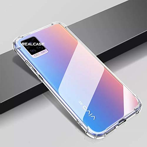 Image of REALCASE Back Cover for Vivo V20 (TPU|Transparent )