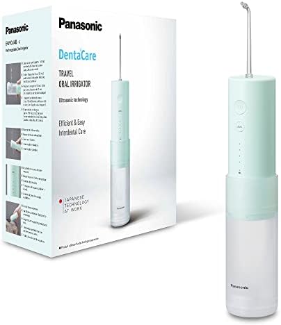 Panasonic EW-DJ4B-G Reise-Munddusche, Wiederaufladbare mit Ultraschalltechnologie, 150 ml Wassertank, Schnelles Aufladen in 1 Stunde