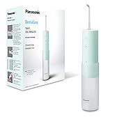 Panasonic EW-DJ4B-G503 Idropulsore, Irrigatore Orale,4 Impostazioni di Pressione dell'Acqua, Compatto e Portatile, Ultrasonica, Serbatoio 150 ml, Ricarica Rapida, Verde Menta e Bianco, 1.0 unità