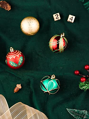 Valery Madelyn 24Ct 60Mm Traditional Red Green And Gold Christmas Ball Ornaments, Shatterproof Xmas Balls For Christmas Tree Decoration #TOP3