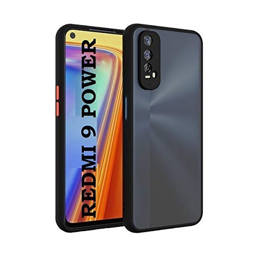 INCREDIBLEINDIA Matte Smoke Case for Poco M3/Redmi 9 Power- Translucent Matte Shock Proof Smooth Rubberized Hard Frosted Smoke Cover for Redmi 9 Power/Poco M3(Jast Lanch 2021)-[Black]