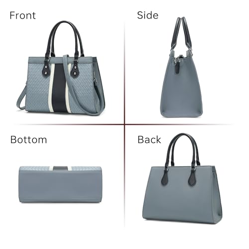 Bolso de mujer GEMIU de cuero sintético azul con asa superior miniatura 6