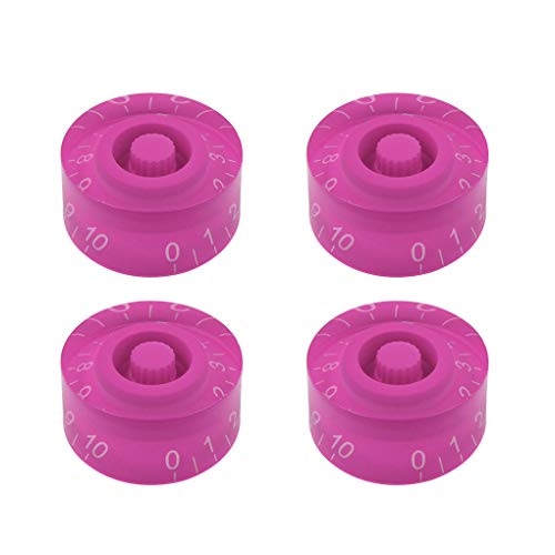 FLEOR パープルギターノブトップハットボリュームトーンスピードコントロールノブエピフォン用レスポールスタイルエレキギターパーツ-4個