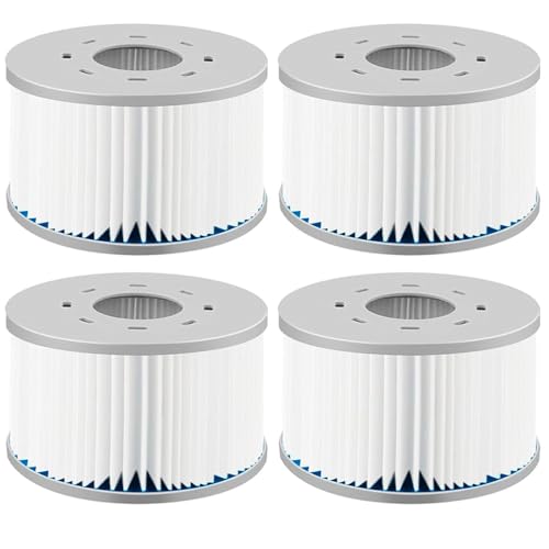 Filtre Spa Lite Compatible avec Les Spas MSpa Whirlpool (à partir de 2020), Cartouche Filtrante pour Spas, Piscines Gonflables et Jacuzzis, Lot de 4