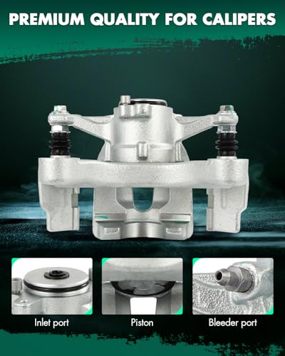 Image of SCITOO 18B5501 Rear Left Disc Brake Caliper w /Bracket Fit For Ford For F-150 2015-2017, Single Piston
