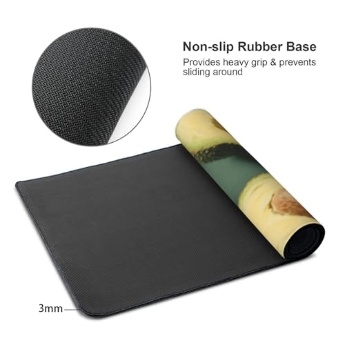 Tapis de souris antidérapant grand format Avocado avec protection de table pour clavier