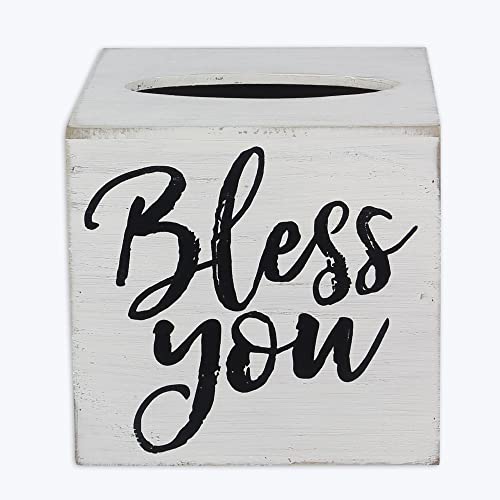 Youngs-Inc-Wood-Bless-You-Tissue-Box-Cover-Tissue-Holder-for-Farmhouse-Bathroom-Decor-Charming-Rustic-Bathroom-Decor-6-L-x-6-W-x-6-H Youngs Inc Wood Bless You Tissue Box Cover Tissue Holder for Farmhouse Bathroom Decor Charming Rustic Bathroom Decor 6 L x 6 W x 6 H