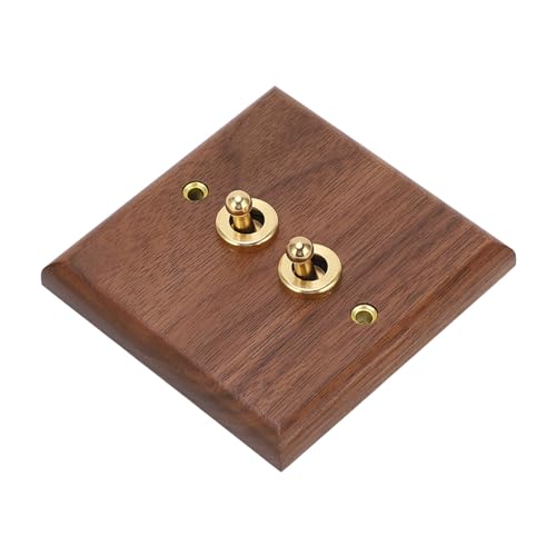Vikye Tornillo de Latón de Instalación Simple de Wood Walnut -Wouble -Kack para el Uso Eléctrico del Hogar