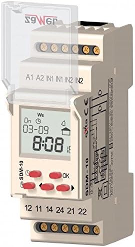 SCHOOL BELL CONTROLLER SDM-10/U, 24÷250V AC/30÷300V DC
