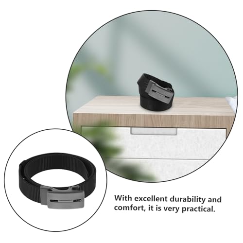 FRCOLOR Elegant Men's Ratchet Belt Automatic Buckle Nylon for Men's Fashion Universal Fit Belt for Business Casual3