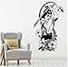 Samouraï Japonais Geisha Fleurs Dragon Wall Sticker Vinyle Décor À La Maison pour Salon Chambre Enfants Enfants Stickers Muraux 42x71 cm