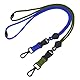 Wisdompro Schlüsselband zum Umhängen 2 Stück, 58,5 cm Abnehmbarer Schlüsselbänder mit Sicherheitsverschluss, Lanyard mit Karabiner für Ausweishülle, Schlüssel (Blau/Armeegrün)