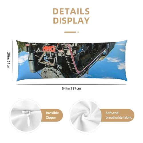Housse de traversin long en microfibre ultra douce infroissable imprimé train
