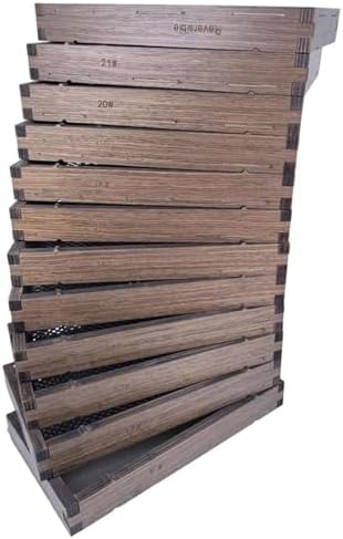 10-Grade Coffee Bean Sieve, 12-21 Mesh Stainless Steel Sifter with Wooden Handle & Case, Precision Grading Tool for Coffee Shops & Enthusiasts