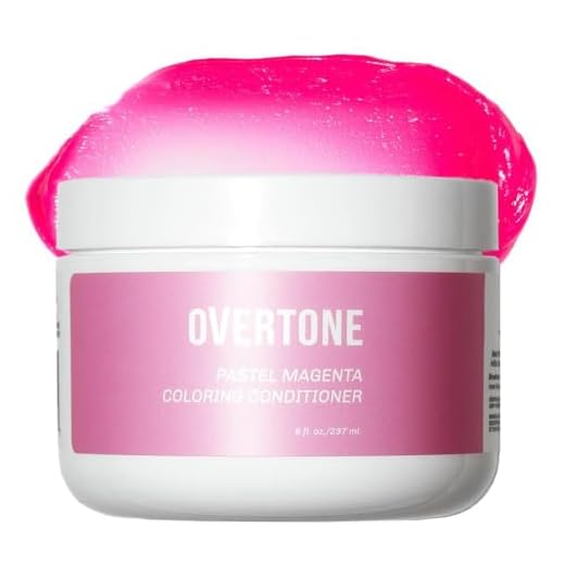 oVertone Haircare Color Depositing Conditioner - 8 oz Semi Permanent Hair Color Conditioner with Shea Butter & Coconut Oil - Pastel Magenta Temporary Cruelty-Free Hair Color (Pastel Magenta)