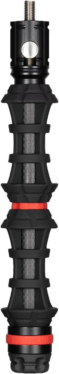 OCTANE QDS9 Durable Lightweight Quick Disconnect System Carbon Rod 9" Bow Stabilizer with Color Rings & Adjustable Wrist Sling for Archery, Hunting