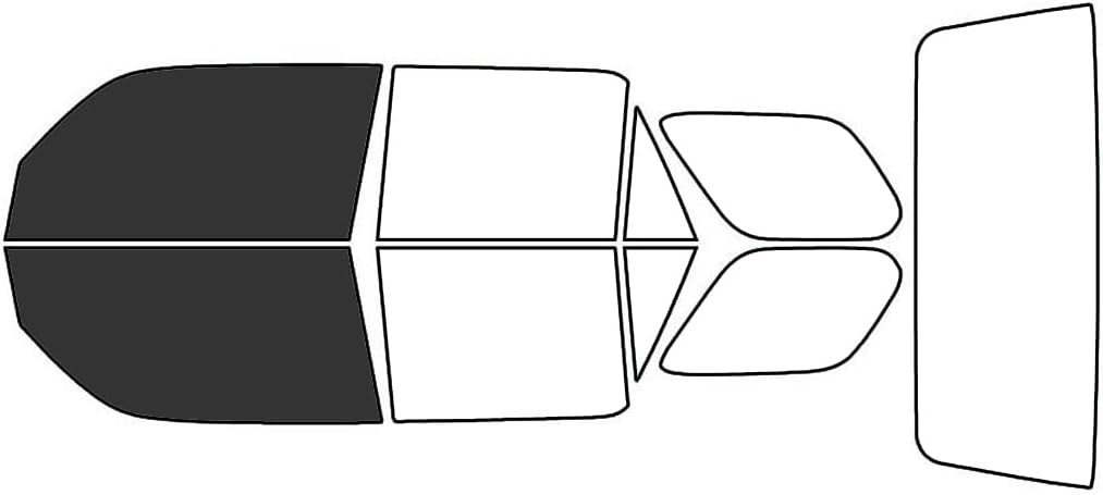 Rvinyl Window Tint Kit Compatible with Toyota 4Runner 2010-2023 - Black 20% - Single Ply No Bubble Film - Do it Yourself Vehicle Front Precut Kit