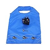 niceeshop(TM) Eco Shopping Bag Foldable Cat, Blue and Black