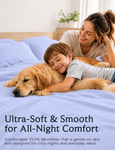Image of Full Size Sheets, Cooling & Soft Deep Pocket Bed Sheet Set, 4PC