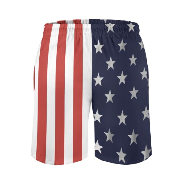 Mens American Flag Swim Trunks with Compression Liner 4th of July Patriotic Bathing Suit Quick Dry 2 in 1 Board Shorts3