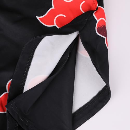 Rulercosplay Anime Double Layer Active Shorts with Phone Pocket Digital Printing 5'' Inseam Funny Board Shorts for Men, Boys2