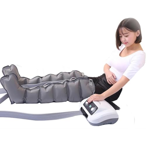 Masajeador De Piernas Con Compresión De Aire De 6 Cavidades, Botas De Masaje Eléctricas For Piernas, Drenaje Linfático Y Terapia Circulatoria, Relajación Muscular, Temporizador Automático