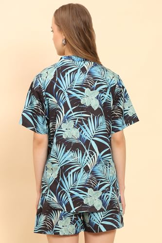 Image of Womens Printed Casual Shirts and Shorts Set 2-Piece Co Ord Set for Women Vacation Outfit
