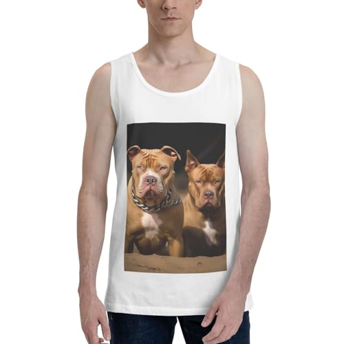 Débardeur de gym pour homme avec motif Pitbull idéal pour la musculation