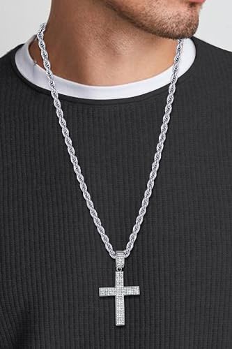 Men's Stylish Stainless Steel Cuban Link Pendant Necklace
