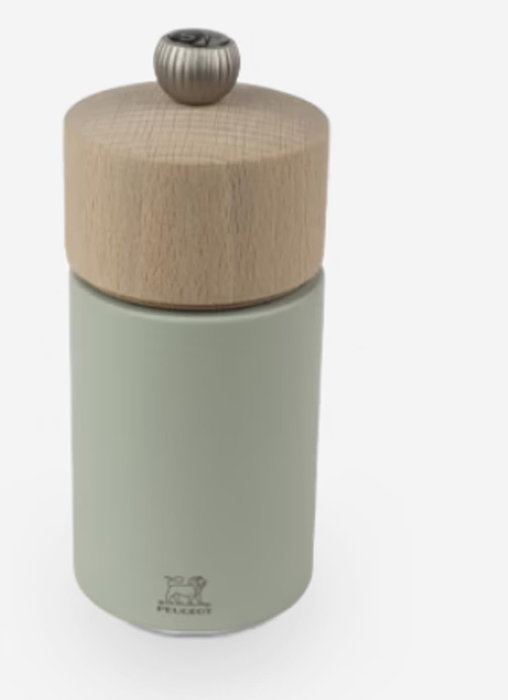 Manual Salt Mill in Wood, Sage Green, 12 cm - 5 in