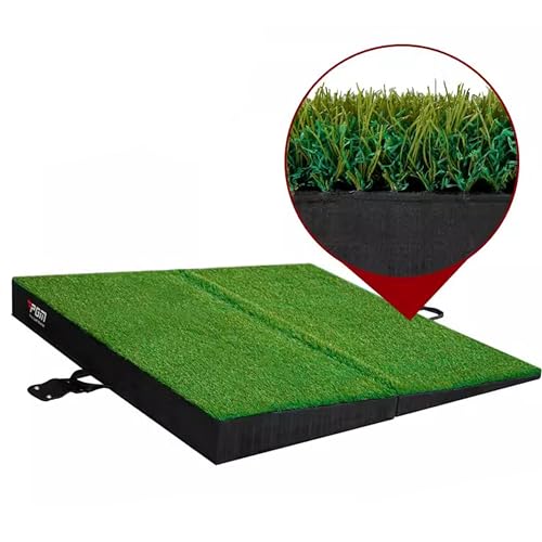 PGM 40'x 40' Golf Practice Mat - 4 Adjustable Simulation Slopes Golf Mats - - Golf Mats Practice Indoor Outdoor - Golf Swing Trainer Aid