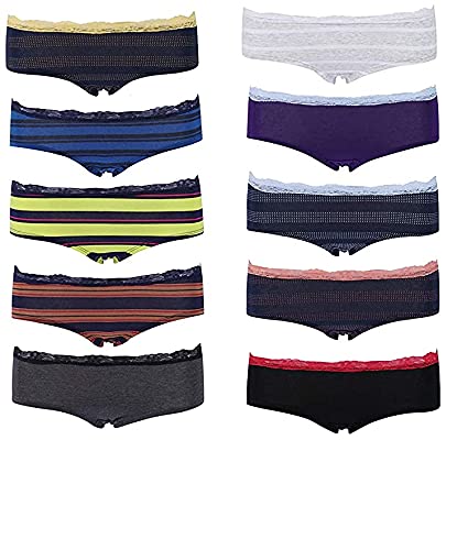 Cassney Women's High Waisted Stretch Cotton Underwear Panties for Ladies