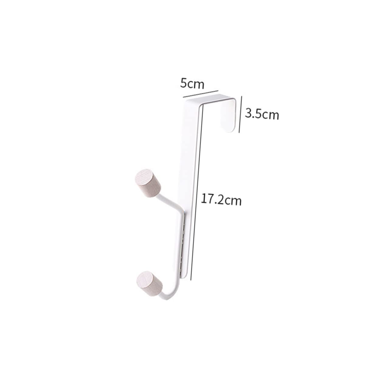 Unomor 2pcs Over Door Hooks Sturdy Metal Hangers for Clothes Hats Bags Space Saving Design for Easy Installation Any Home Decor Style