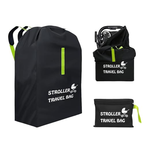 Große Transporttasche Kinderwagen, Schutzhülle für Kinderwagen im Flugzeug Robuste Buggy Tasche Wasserdichte Reisetasche mit Schultergurt Geeignet für Den Transport in Großen Flugzeugen (120 x 63cm)