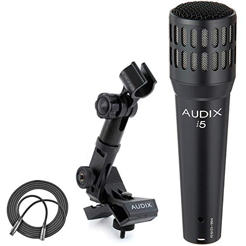 70% Off Discount Audix I5 Dynamic Instrument Microphone + Audix DFLEX Microphone Clip + XLR Mic Cable