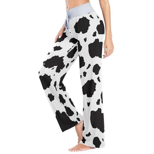 Women's Pajama Pants Comfy High Waist Lounge Casual Wide Leg Pj Bottoms with Pocket3