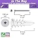 TOGGLER SnapSkru SP Self-Drilling Drywall Anchor for Hollow Walls, Made in The USA, Pack of 20-5/8-in L x 3/8-in Dia Standard Drywall Anchor (Screws Included)