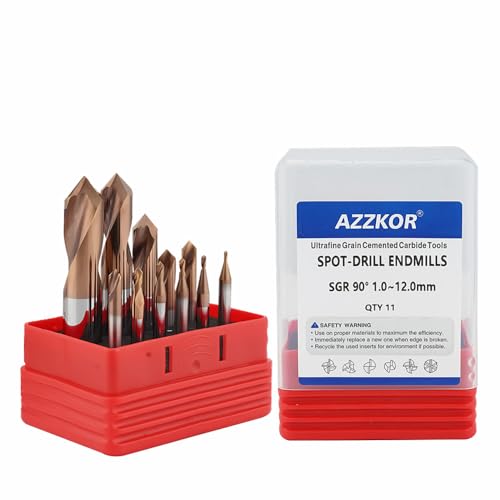 Spot Drill Carbide Center Bit 90° 1.0~12.0mm Steel HRC55 Chamfer Location Prepare Guide Pilot Hole CNC Machine Tool SGR Series 11PCS