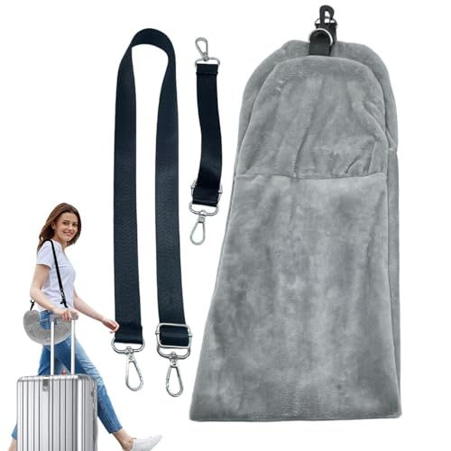 Decorhome Almohada cervical de viaje con relleno, almohada de viaje con ropa, funda de viaje portátil, cojín cervical de viaje, rellenable con ropa para sofá cama de avión