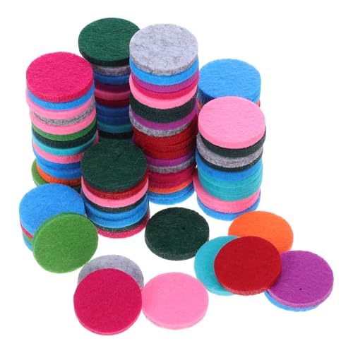 Image of GLEAVI 100pcs Essential Oil Refill Pad Replacement Refill Pads - 17.5mm Diameter, 3mm Thick Felt Diffuser Refill Pads for Diffuser Necklace Bracelet Car - Mixed Color